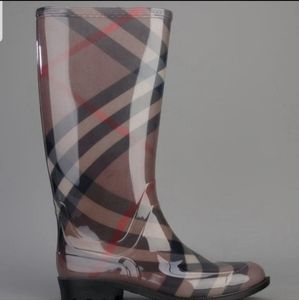 Burberry rain boots 8 women's ladies waterproof Coverdale